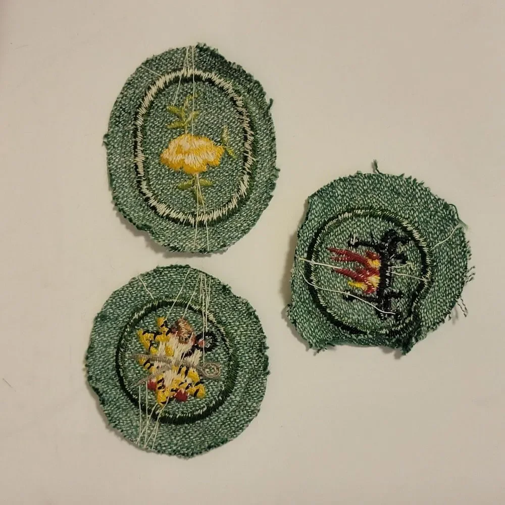 Vintage Girl Scouts Lot Of‎ 3 Patches Badges Seamstress / My Home / Buttercup